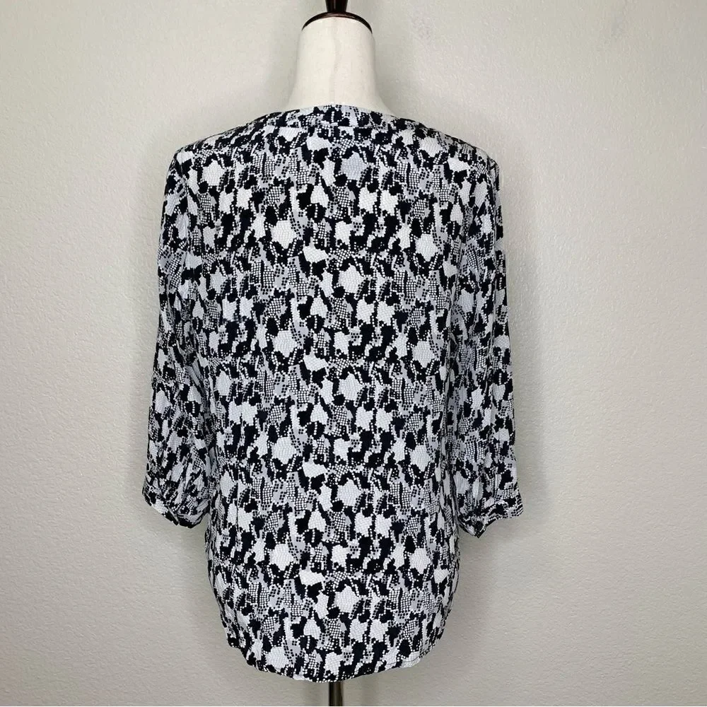 Cynthia Rowley 100% Silk Snake Skin Blouse, Sz Medium